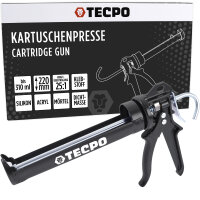 12x TECPO Universal Montagekleber Ultra FIX Power Baukleber 480g Weiß + Kartuschenpresse Kartuschenpistole 25:1