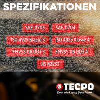 TECPO Bremsflüssigkeit DOT-4 SAE J 1703 1704 ISO 4925 DOT4, 5 Liter