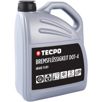TECPO Bremsflüssigkeit DOT-4 SAE J 1703 1704 ISO 4925 DOT4, 5 Liter