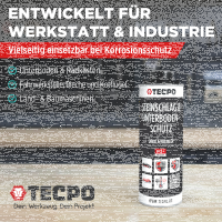TECPO Unterbodenschutz schwarz Steinschlagschutz überlackierbar, 1 Liter