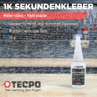 TECPO 1K Sekundenkleber dünnflüssig 20g extra...