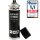 2x TECPO Autolack schwarz matt 500 ml + 4x TECPO Grundierung grau Sprühdose Primer, 500 ml