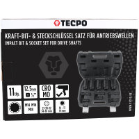 TECPO 3in1 Hydraulischer Ausdrücker-Satz für Antriebswellen Radlager, 98-125 mm + Kraft-Steckschlüssel- und Bit-Satz