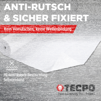 2x TECPO Abdeckvlies Malervlies 25m Schutzvlies 120g/m² selbstklebende Vlies-Rolle