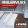 2x TECPO Abdeckvlies Malervlies 25m Schutzvlies 120g/m² selbstklebende Vlies-Rolle