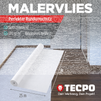 4x TECPO Abdeckvlies Malervlies 25m Schutzvlies...