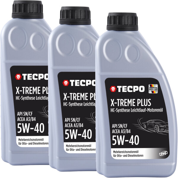 3L TECPO 5W-40 X-TREME PLUS Motoröl für VW 502.00 505.00 MB 229.3 226.5 BMW LL-01 LL-98