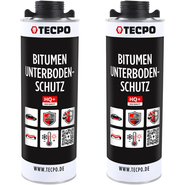 TECPO Unterbodenschutz schwarz Bitumen Steinschlagschutz, 2 Liter