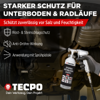 TECPO Unterbodenschutz schwarz Bitumen Steinschlagschutz, 3 Liter