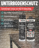 TECPO Unterbodenschutz schwarz Bitumen Steinschlagschutz, 3 Liter