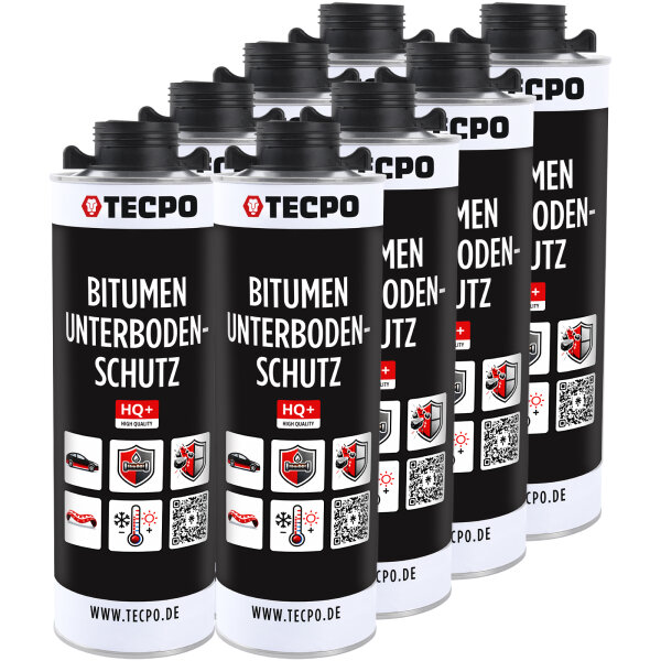 TECPO Unterbodenschutz schwarz Bitumen Steinschlagschutz, 8 Liter