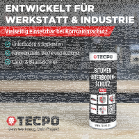 TECPO Unterbodenschutz schwarz Bitumen Steinschlagschutz, 10 Liter