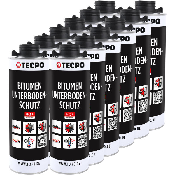 TECPO Unterbodenschutz schwarz Bitumen Steinschlagschutz, 12 Liter