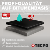 TECPO Unterbodenschutz schwarz Bitumen Steinschlagschutz, 3 Liter + Druckluft Unterbodenschutz Pistole