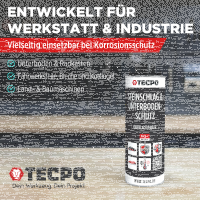 TECPO Unterbodenschutz schwarz Steinschlagschutz überlackierbar, 3 Liter