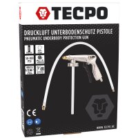 TECPO Unterbodenschutz schwarz Steinschlagschutz überlackierbar, 2 Liter + Druckluft Unterbodenschutz Pistole
