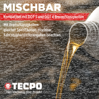 2x TECPO Bremsflüssigkeit DOT-4 SAE J 1703 1704 ISO 4925 DOT4, 5 Liter