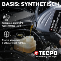 4x TECPO Bremsflüssigkeit DOT-4 SAE J 1703 1704 ISO 4925 DOT4, 5 Liter