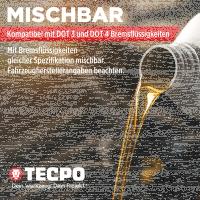 4x TECPO Bremsflüssigkeit DOT-4 SAE J 1703 1704 ISO 4925 DOT4, 5 Liter