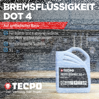 TECPO Bremsflüssigkeit DOT-4 SAE J 1703 1704 ISO...