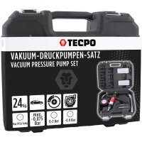 TECPO Bremsflüssigkeit DOT-4 SAE J 1703 1704 ISO 4925 DOT4, 5 Liter + Vakuumpumpe Druckpumpen Set