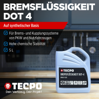 TECPO Bremsflüssigkeit DOT-4 SAE J 1703 1704 ISO...
