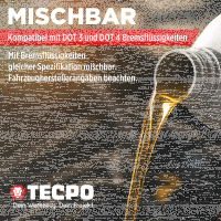 TECPO Bremsflüssigkeit DOT-4 SAE J 1703 1704 ISO 4925 DOT4, 5 Liter + Elektronischer Bremsflüssigkeitstester