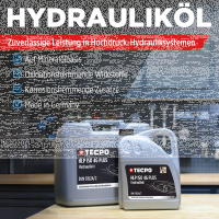 4x TECPO Hydro ISO HLP 46 PLUS Hydrauliköl, 5L