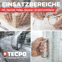 2x TECPO 1K Sekundenkleber dünnflüssig 20g extra stark Superkleber Cyanacrylat Klebstoff
