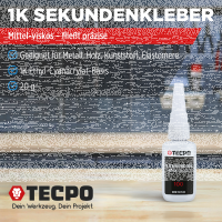 3x TECPO 1K Sekundenkleber dünnflüssig 20g...
