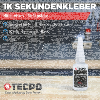 5x TECPO 1K Sekundenkleber dünnflüssig 20g...