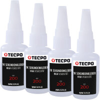 4x TECPO 1K Sekundenkleber dickflüssig 20g extra...