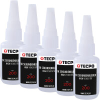 5x TECPO 1K Sekundenkleber dickflüssig 20g extra...