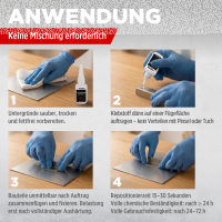 5x TECPO 1K Sekundenkleber dickflüssig 20g extra stark Superkleber Cyanacrylat Klebstoff