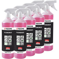 8x TECPO Felgenreiniger für Alu-, Stahl-und Leichtmetallfelgen, Fertiggemisch, säurehaltig, 1 Liter
