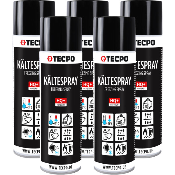 5x TECPO Kältespray Kühlspray, 500 ml