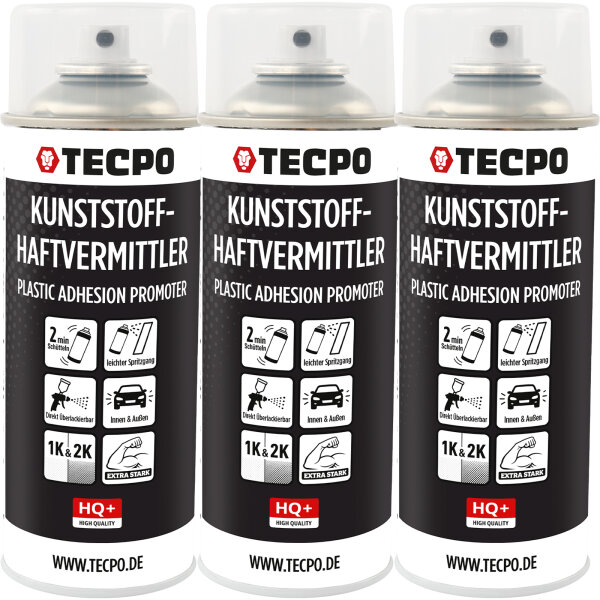 3x TECPO Kunststoff-Haftvermittler, 400 ml