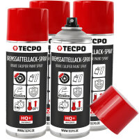 4x TECPO Bremssattel-Lackspray Rot, 400 ml