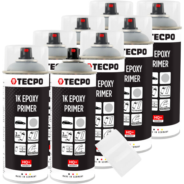 8x TECPO 1K Epoxy- Primer grau, 400 ml