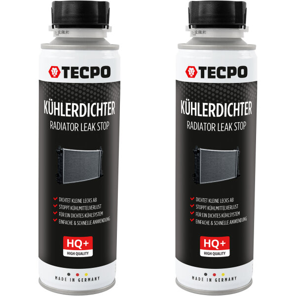 2x TECPO Kühlerdichter Radiator Leak Stop, 300 ml