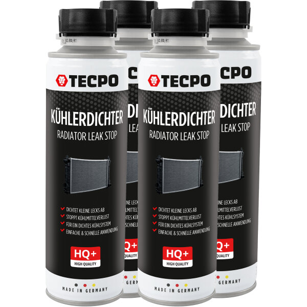 4x TECPO Kühlerdichter Radiator Leak Stop, 300 ml