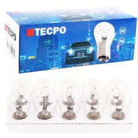 TECPO Glühbirnen-Set P21/4 12V 21/4W BAZ15D, 10...