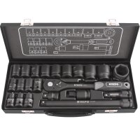TECPO Kraft-Steckschlüssel Satz 1/2",  22-tlg.