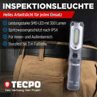 TECPO Reifenreparatur Set, 78-teilig + LED Akku Handlampe 300 Lumen inkl. USB Kabel