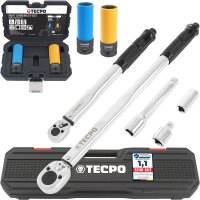 TECPO Drehmomentschlüssel 1/2" 1/4" +...