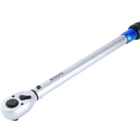 TECPO Drehmomentschlüssel (1/2") 40 - 220 Nm + Kraft-Schoneinsatz-Satz SW 17mm 19mm