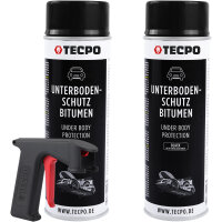2x TECPO Unterbodenschutz Bitumen schwarz, 500 ml +...