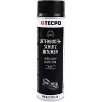 2x TECPO Unterbodenschutz Bitumen schwarz, 500 ml + Pistolengriff