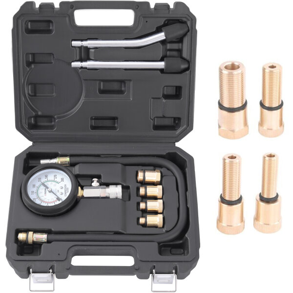 TECPO Kompressionstester, M10 + M12 + M14 + M18 + Adapter lang