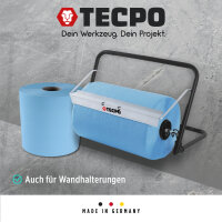 TECPO 12x Putzrolle blau 2-lagig 21x34 cm "MINI-500" (6000 Blatt)
